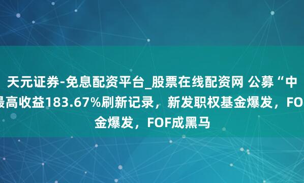 天元证券-免息配资平台_股票在线配资网 公募“中考”：最高收益183.67%刷新记录，新发职权基金爆发，FOF成黑马